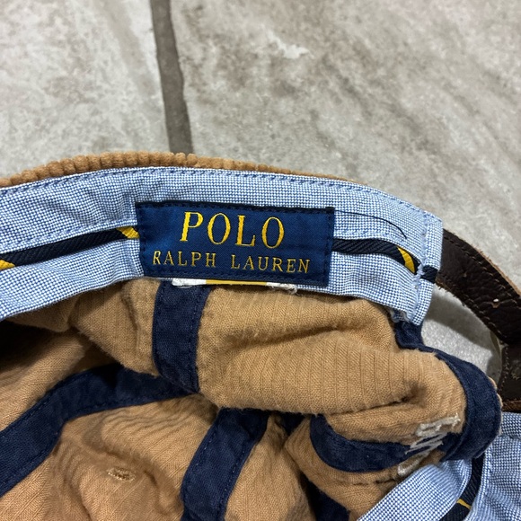 Ralph Lauren Corduroy Polo Player Baseball Cap in Brown - Picture 6 of 8